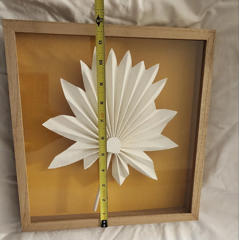 Shadow‎ Box Orange With Flower Fan